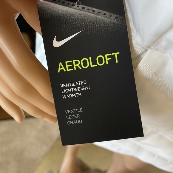 Brand New Nike Aeroloft Ventilated Lightweight Warmth Golf Cream Zippered Jacket - Picture 11 of 16